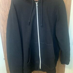 Black Zipper Hoodie